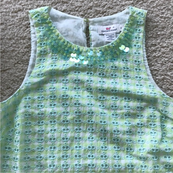 Vineyard Vines Ripple Eyelet & Gingham Blouse - Picture 2 of 6